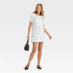 Women's Embellished Mini Dress - A New Day™ White -A New Day™ GUEST 4eb8a99c 74e6 430b 876f 4b76ced3eb51