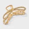 Metal Round Studded Loop Hair Claw Clip - A New Day™ Gold -A New Day™ GUEST 5d8f758b 01a6 4956 a31f 2f2051ec02a0