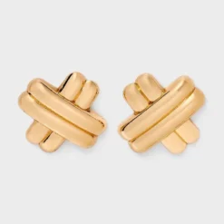 X Shape Button Post Earrings - A New Day™ Gold -A New Day™ GUEST 5fa167f4 5c75 46d6 a46c 36a32fc19884