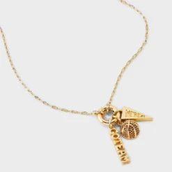 14K Gold Dipped Cubic Zirconia Basketball Charm Necklace - A New Day™ Gold -A New Day™ GUEST 5ff201fd ee15 4b15 b85c 7ff849a0f8bf