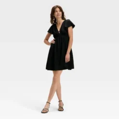 Women's Flutter Short Sleeve Mini A-Line Dress - A New Day™ -A New Day™ GUEST 618b3e1f 45ba 477c 8043 0950893d0a53