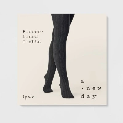 Women's Cable Fleece Lined Tights - A New Day™ 3 Women's Cable Fleece Lined Tights - A New Day™