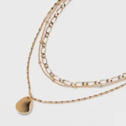 Smooth Drop Multi-Strand Pendant Necklace - A New Day™ Gold -A New Day™ GUEST 649313d9 24fd 4745 a211 5c9938de060d