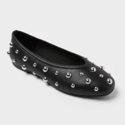 Women’s Sammie Studded Ballet Flats With Memory Foam Insole – A New Day™ Black -A New Day™ GUEST 692ab32c 0566 4c93 b97d bf7a4d1c4c8a