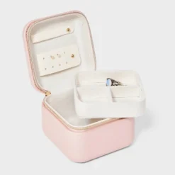 Rounded Square Travel Organizer Jewelry Box - A New Day™