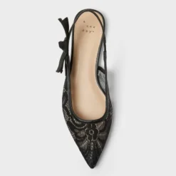 Women's London Lace Sling Back Bow Flats - A New Day™ -A New Day™ GUEST 6b958aad f5b0 4c00 8759 7b0e47170aa4