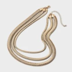 Snake Chain Multi-Strand Necklace - A New Day™ Gold -A New Day™ GUEST 6c836e26 15a8 489a ac70 cba2913367c7