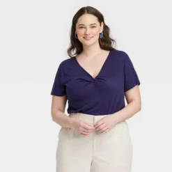 Women's Short Sleeve V-Neck Linen T-Shirt - A New Day™ 16 Women's Short Sleeve V-Neck Linen T-Shirt - A New Day™ -A New Day™ GUEST 6d14108b cf25 4614 ba2c f99a0c5a875a