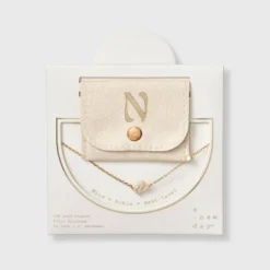 14K Gold Dipped Cubic Zirconia Initial Necklace - A New Day™ -A New Day™ GUEST 72833d7c 86ab 4574 8a35 a9b1566e75c9