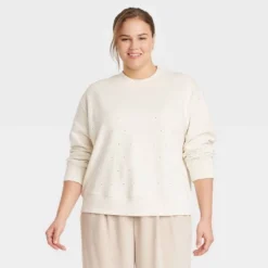 Women's Jeweled Pullover Sweatshirt - A New Day™ -A New Day™ GUEST 797cd6d6 17d1 4537 a354 246c711d7642
