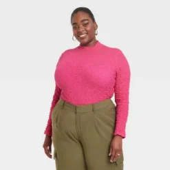 Women's Long Sleeve Slim Fit Mock Turtleneck T-Shirt - A New Day™ -A New Day™ GUEST 7984d6de 1968 4df4 8fd9 964acd51ca78