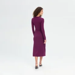 Women's Long Sleeve Faux Wrap Midi Bodycon Dress - A New Day™ -A New Day™ GUEST 81257cc3 d151 4545 9a8c 692e2e345c12