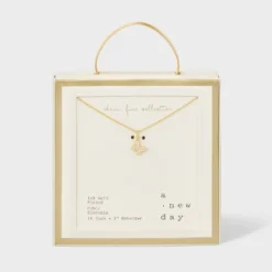 Cubic Zirconia 14k Gold Plated Pave Necklace With Extender - A New Day™ -A New Day™ GUEST 84a9fcce 3ae5 416e a4a3 aed3ab3dc11f