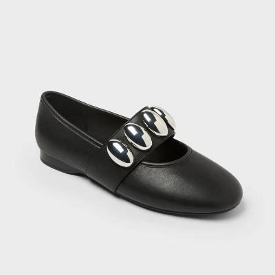 Women’s Genevieve Oversized Dome Stud Mary Jane Flats With Memory Foam Insole – A New Day™ Black 5 Women’s Genevieve Oversized Dome Stud Mary Jane Flats With Memory Foam Insole – A New Day™ Black - Image 3