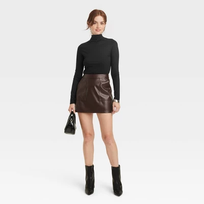 Women's Ruched Mock Turtleneck Long Sleeve T-Shirt - A New Day™ 4 Women's Ruched Mock Turtleneck Long Sleeve T-Shirt - A New Day™ - Image 2