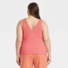 Women's Plus Size Textured Tank Top - A New Day™ Pink 4X -A New Day™ GUEST 8c836b06 9ba5 4527 ace9 6c5cec665488