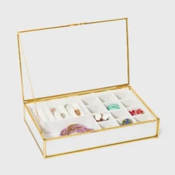 Glass Jewelry Organizer - A New Day™ Gold -A New Day™ GUEST 8c9efdab 1d74 426f 91fa 2b93d99a20b9