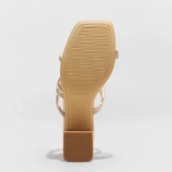 Women's Blakely Rhinestone Mule Heels - A New Day™ Light Beige -A New Day™ GUEST 8d4c9c82 b44b 45ac b665 63862883659a