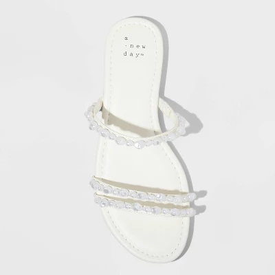 Women's Aida Strappy Sandals - A New Day™ Ivory 4 Women's Aida Strappy Sandals - A New Day™ Ivory - Image 2