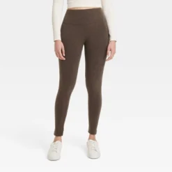 Women's High Waisted Cotton Seamless Fleece Lined Leggings - A New Day™ -A New Day™ GUEST 8ec88310 099e 49c0 9f56 c83cfca69d30