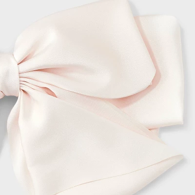 Satin Bow Hair Barrette - A New Day™ Cream 4 Satin Bow Hair Barrette - A New Day™ Cream - Image 2