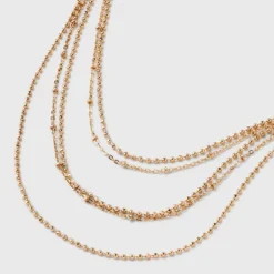 Ball Chain Multi-Strand Necklace - A New Day™ Gold -A New Day™ GUEST 92a30429 e1da 41c8 b67c 5967ff93485e