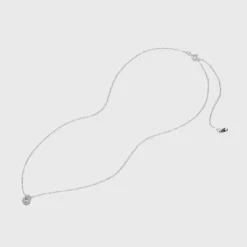 Sterling Silver Teardrop Cubic Zirconia Halo Station Necklace - A New Day™ Silver -A New Day™ GUEST 96e7fbd0 74a4 4930 af14 c749b744d637