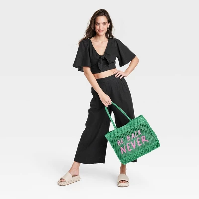 Women's Flutter Short Sleeve Tie-Front Shirt - A New Day™ 4 Women's Flutter Short Sleeve Tie-Front Shirt - A New Day™ - Image 2