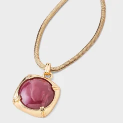 Stone Pendant Chain Necklace - A New Day™ Gold/Burgundy -A New Day™ GUEST 99dc1add c1e2 42d5 94ad 8f96ace887e6