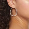 Sterling Silver Teardrop Hoop Earrings - A New Day™ Silver -A New Day™ GUEST 9a4713ca 54da 46eb 9677 948c96f41436