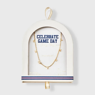 14K Gold Dipped "Game Day" Initial Station Necklace - A New Day™ Gold 4 14K Gold Dipped "Game Day" Initial Station Necklace - A New Day™ Gold - Image 2