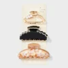 Assorted Marble And Scallop Edge Hair Claw Clip Set 3pc - A New Day™ Multicolor -A New Day™ GUEST 9c20eac7 7f43 4c99 9243 a4717f1398fd