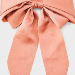 Textured Satin Double Bow Hair Barrette - A New Day™