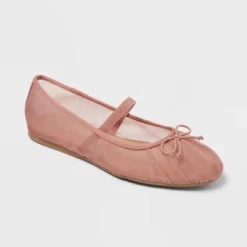 Women’s Rosa Mesh Bow Mary Jane Flats – A New Day™ Pink -A New Day™ GUEST a1b34891 1994 4597 be1e c846f563d10c