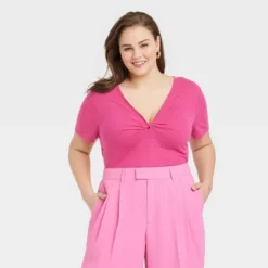 Women's Short Sleeve V-Neck Linen T-Shirt - A New Day™ 17 Women's Short Sleeve V-Neck Linen T-Shirt - A New Day™ -A New Day™ GUEST a372d679 29d8 4572 b387 fe78e132a054