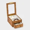Small Burlwood Veneer Jewelry Organizer Box - A New Day™ Brown