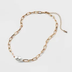 Baroque Pearl Pendant Necklace - A New Day™ Gold -A New Day™ GUEST a59d6447 a860 4529 b1b5 ba10cfd4c19d