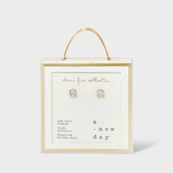 14K Gold Plated Cubic Zirconia Stud Earrings - A New Day™ Gold -A New Day™ GUEST a6cdb9b8 2403 4dca ac2c 9dd5a105e002