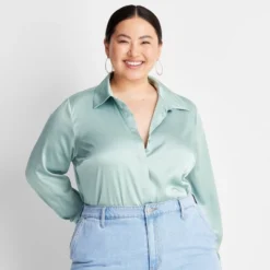 Women's Long Sleeve Button-Front Shirt - A New Day™ -A New Day™ GUEST a7e6341b 3f08 4711 8a35 8995b9758b02