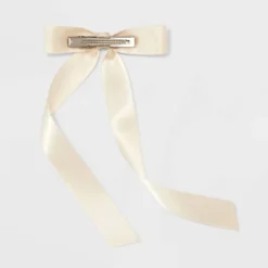 Satin Long Bow Hair Clip Set 2pc - A New Day™