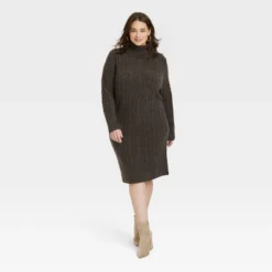 Women's Turtleneck Long Sleeve Cozy Sweater Dress - A New Day™ -A New Day™ GUEST acb50360 ce5d 4db8 8c96 6c85cb66467f
