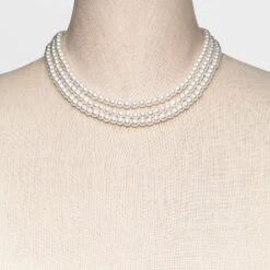 Pearl Multi-Strand Necklace Set 3pc - A New Day™ White -A New Day™ GUEST adb735a6 7663 491d 86dd d782fc3730b5