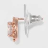 Rose Gold Over Sterling Silver Halo Cubic Zirconia Stud Fine Jewelry Earrings - A New Day™ Rose Gold/Clear -A New Day™ GUEST adc9593d 3f36 4848 8a97 c820fb7380a5