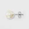Faux Pearl Stud Earring Set 3ct - A New Day™ Silver: Glass, Brass, Nickel-Free Metal, Post Closure, 0.25" Dimensions -A New Day™ GUEST af1a0c76 4fe4 475f 8a42 4c6ce7fcc182