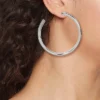 Silver Plated Brass Large Tube Hoop Earrings - A New Day™ Silver -A New Day™ GUEST b4f67781 b6de 44c9 95f9 0e086561b427