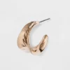 Chunky Hammered Hoop Earrings - A New Day™ Gold: Nickel-Free Leverback Design