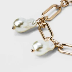 Chain Pearl Drop Chain Bracelet - A New Day™ Gold -A New Day™ GUEST b6072839 44d2 4f00 8da8 5c96446760ee