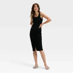 Women's Knit Button-Front Midi Dress - A New Day™ -A New Day™ GUEST b78dfcb6 fa81 4b3d 94fb 5346106dca82