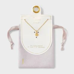 14K Gold Plated Round Initial Pendant Necklace - A New Day™ -A New Day™ GUEST b7ccffeb b563 4a83 9d24 7b96f053d773