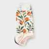 Women's Oranges 3pk Low Cut Socks - A New Day™ Orange/White/Green 4-10: Floral Pattern, Tagless -A New Day™ GUEST b9a99557 ec33 4c24 9beb e23da1e59933